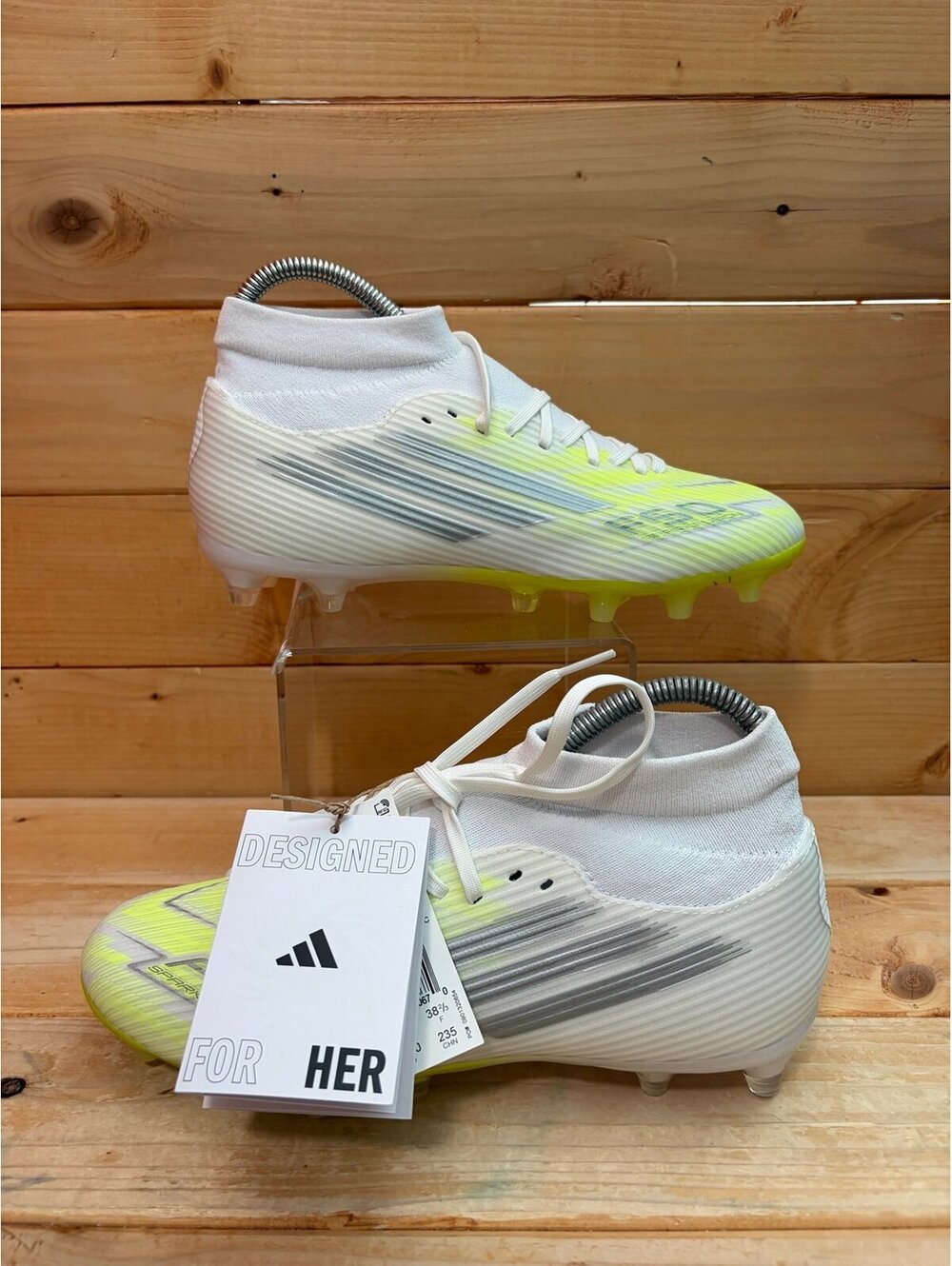 New adidas F50 Sparkfusion Club FG/AG Soccer Cleats White JP8350 Women’s 7